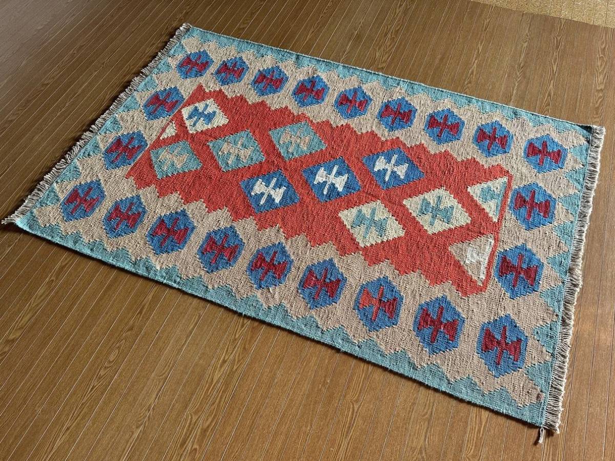 春先取りの 【183x 121】イラン直輸入★シーラーズ産キリム・KILIM■3008-36-H カーペット一般 春先取りの 【183x 121】イラン直輸入★シーラーズ産キリム・KILIM■3008-36-H カーペット一般