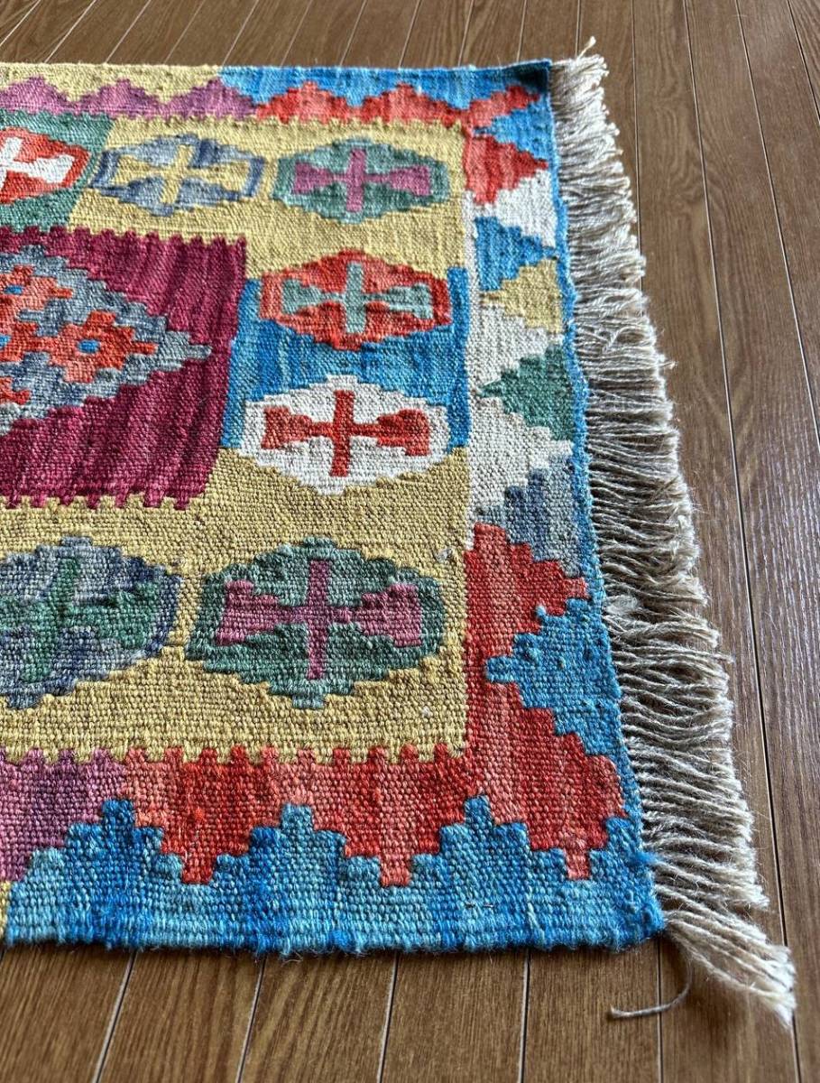 【89 ｘ 66】イラン直輸入★シーラーズ産キリム・KILIM■2930-12-H_画像6