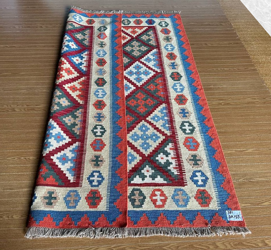 【202ｘ 155】イラン直輸入★シーラーズ産キリム・KILIM■3038-50-H_画像9