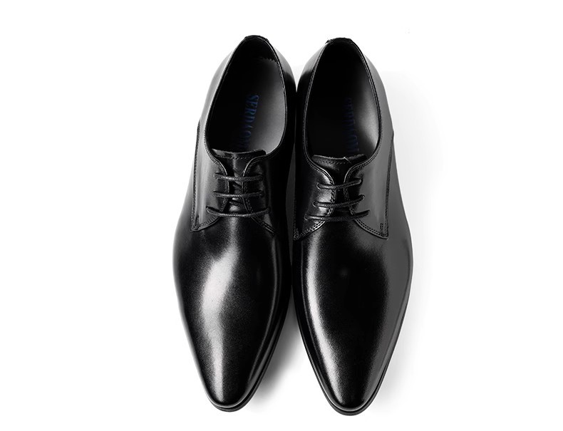 NEW ◆定番 ビジネスシューズ レースアップ ◆本革 プレーントゥ 高級紳士靴 ◆ ブラック 26.5cm SE_画像2