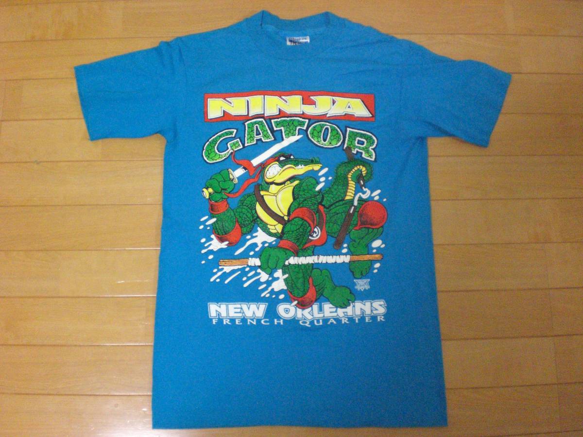  that time thing Vintage 1990 year made 90sta-toruzTMNT NINJA GATOR Vintage T-shirt Mu Tanto * Ninja *ta-toruz ninja ta-toruz