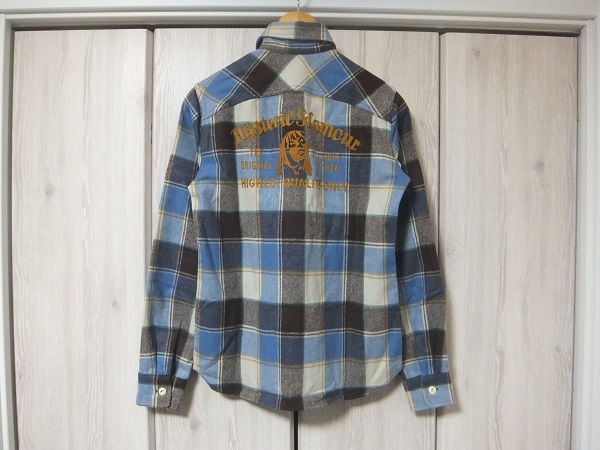 HYSTERIC GLAMOUR×PENDLETON embroidery entering wool check long sleeve shirt * Hysteric Glamour pen dollar ton USA made special order 