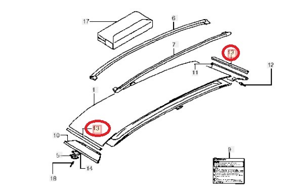 # rare unused # Suzuki original EA11R EA21R Cappuccino center roof molding front and back set roof molding molding new goods SUZUKI uniform carriage 