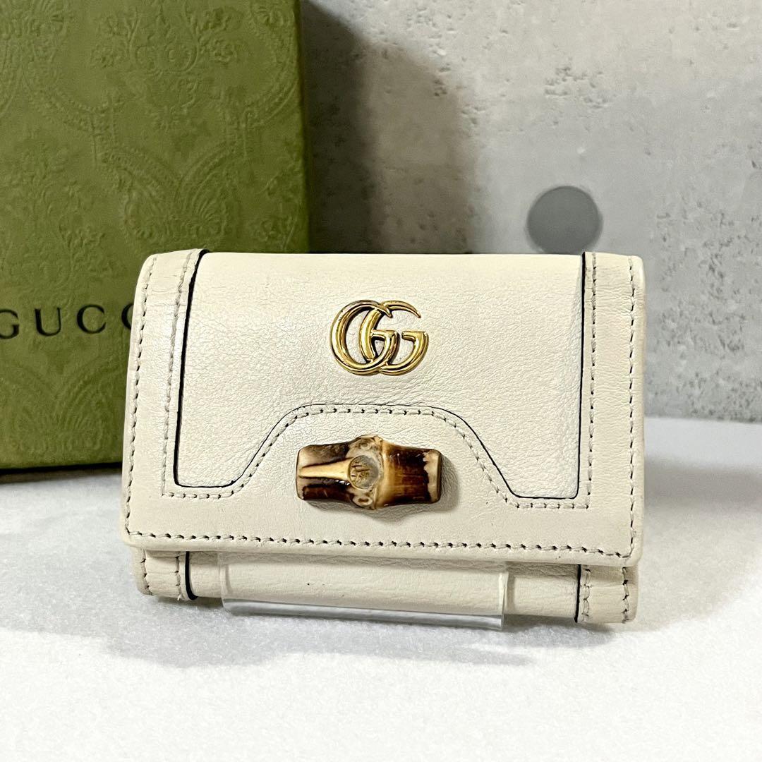 宅配便配送 ［美品］GUCCI グッチ バンブー ミディアムウォレット