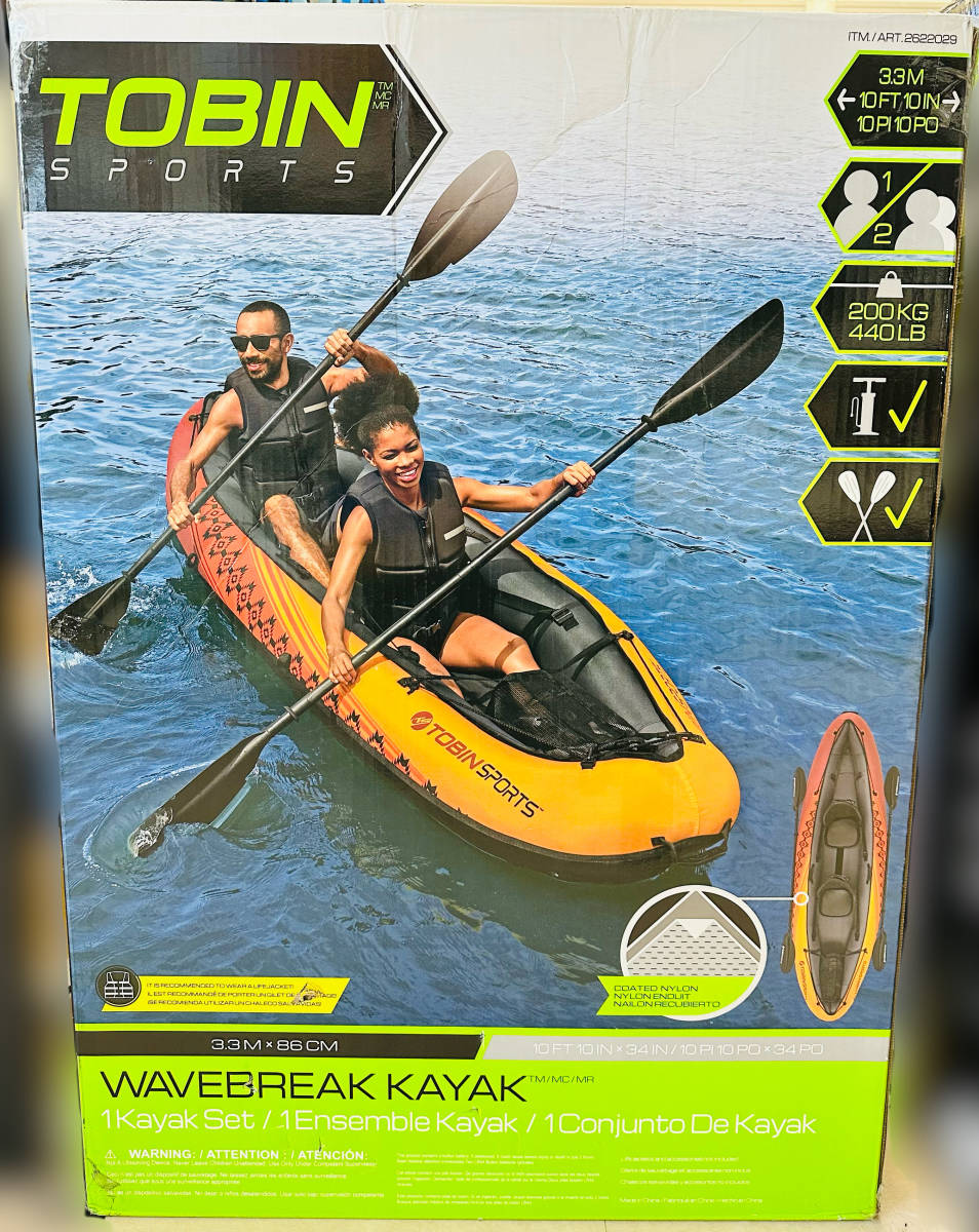 CZT2214 展示品 TOBIN SPORTS トービンスポーツ Wavebreak Kayak ウェーブブレーク カヤック 10フィート 2人用 ゴムボート