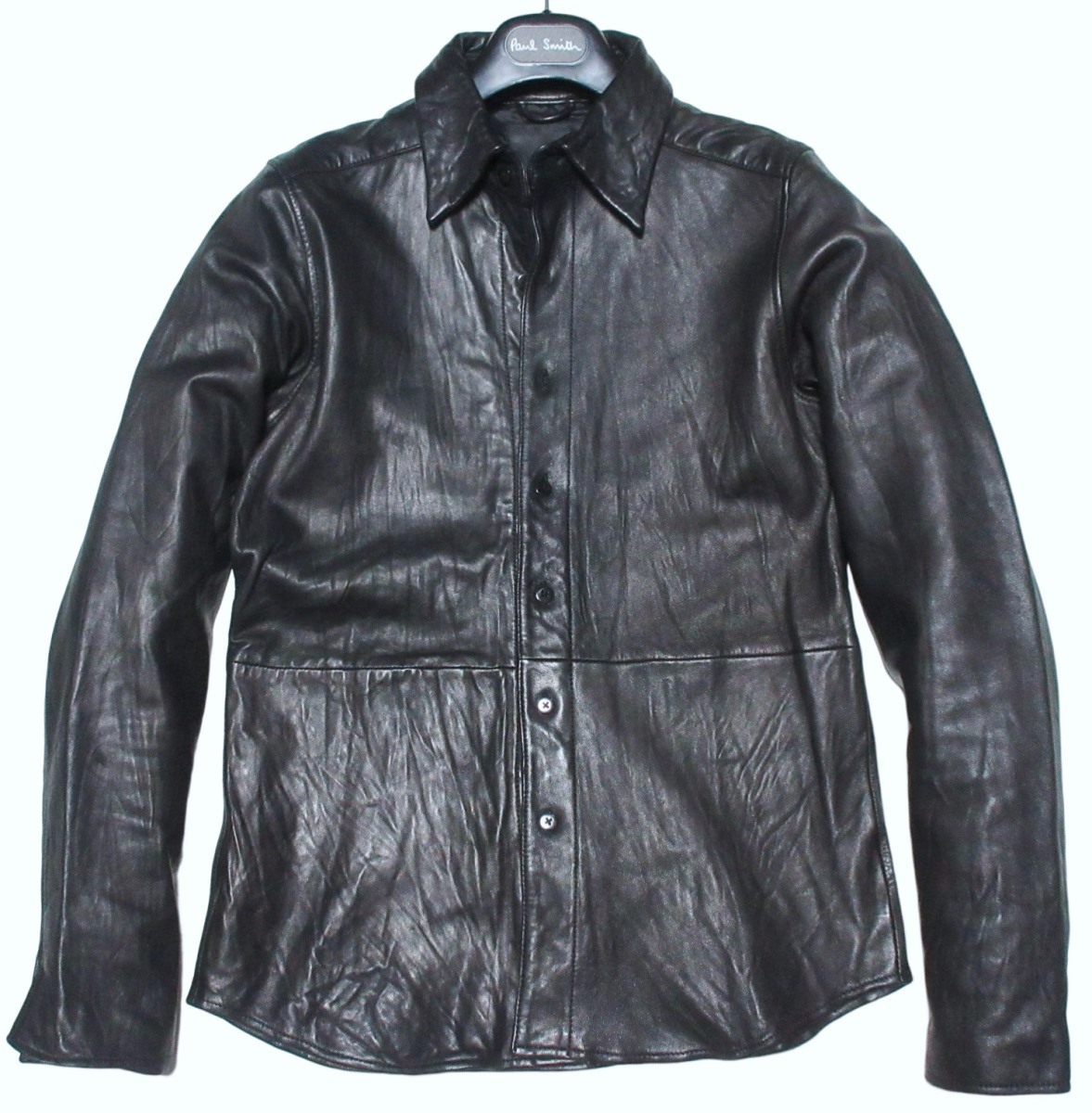 マーダーライセンス MURDER LICENSE 羊革 ブラック レザーシャツ 黒 ジャケット