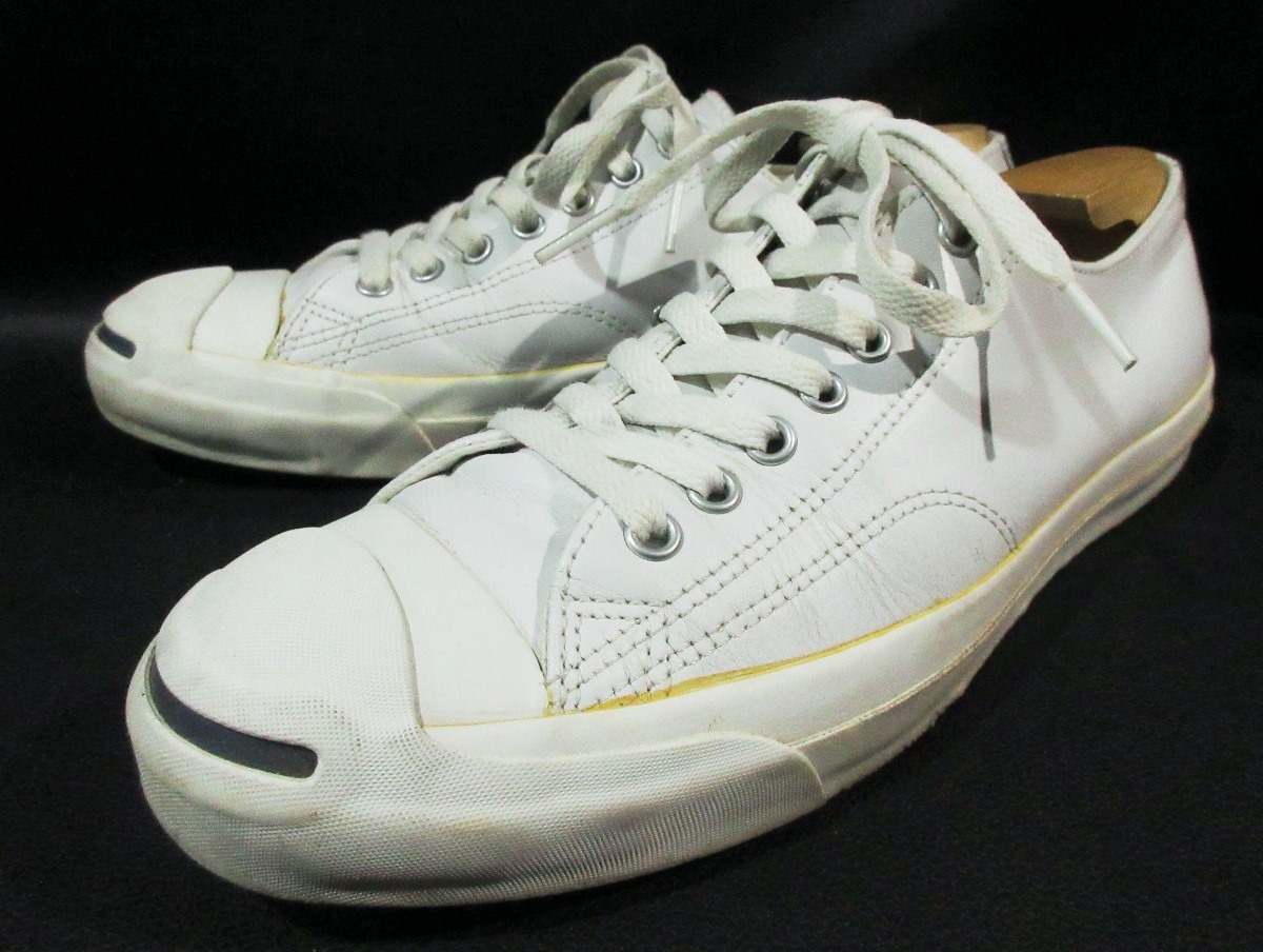 定価10,450円 コンバース CONVERSE 1B984 レザー ジャックパーセル スニーカー ローカット 本革 LEA JACK PURCELL _画像1