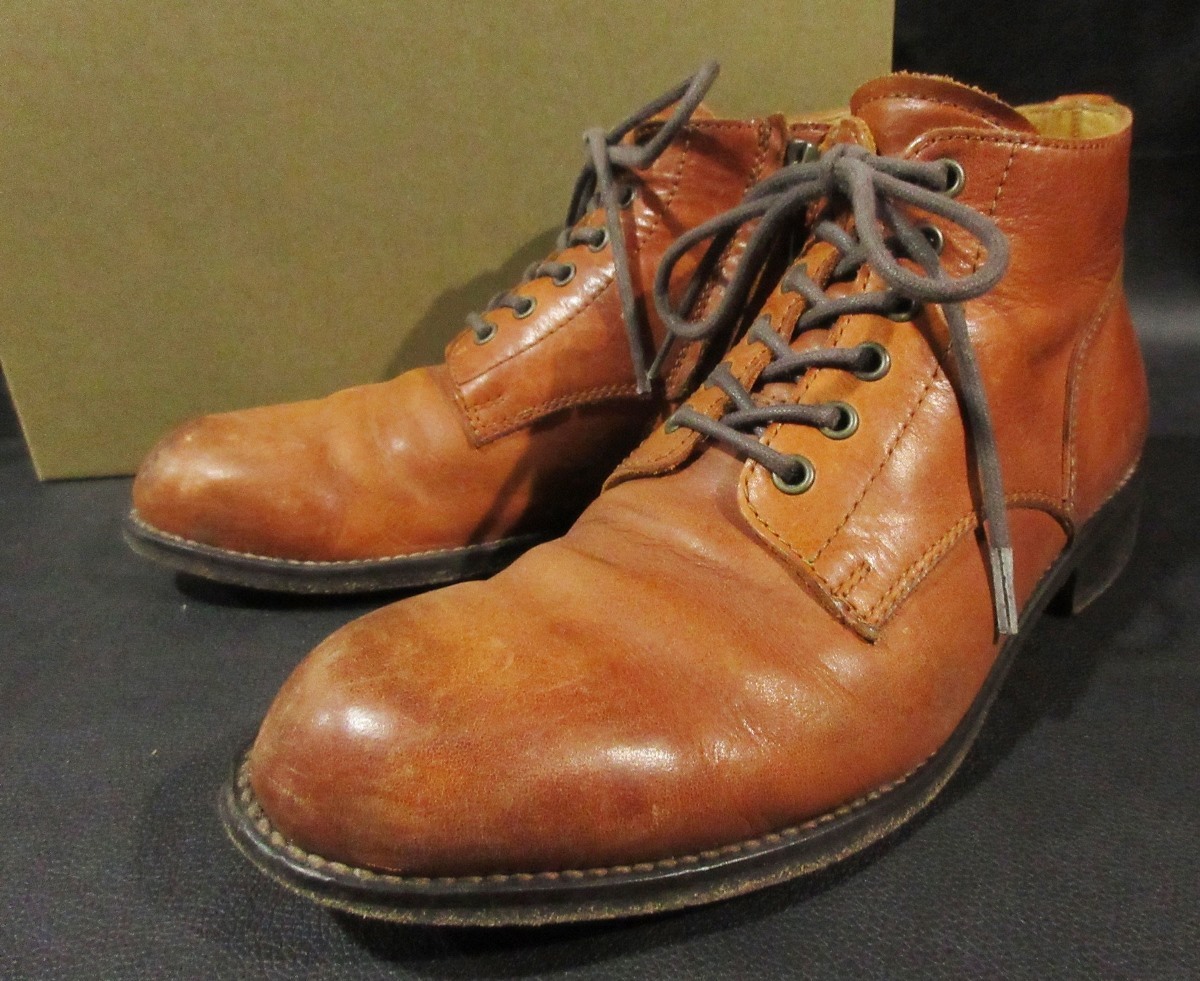 定価35,200円 パドローネ PADRONE CHUKKA BOOTS with SIDE ZIP 牛革 レザー サイドジップ チャッカブーツ BAGGIO_画像1