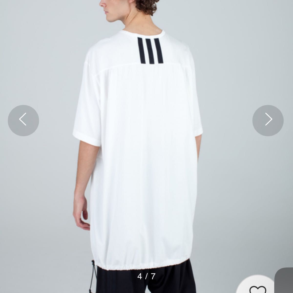 Y-3 ドローコードビッグTシャツ シャツワンピース　U DRAWSTRING LONG SS TEE