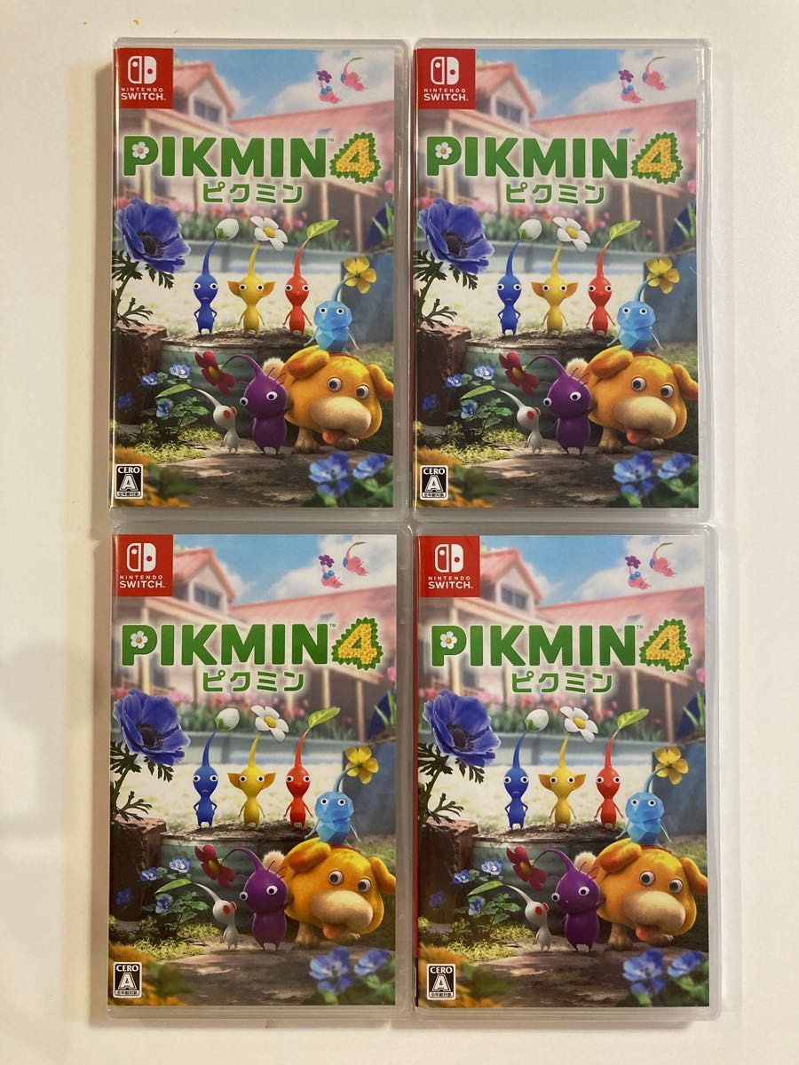 新品 未使用 ピクミン 4 4本セット パッケージ版 Nintendo Switch 任天堂 ゲーム ソフト PIKMIN