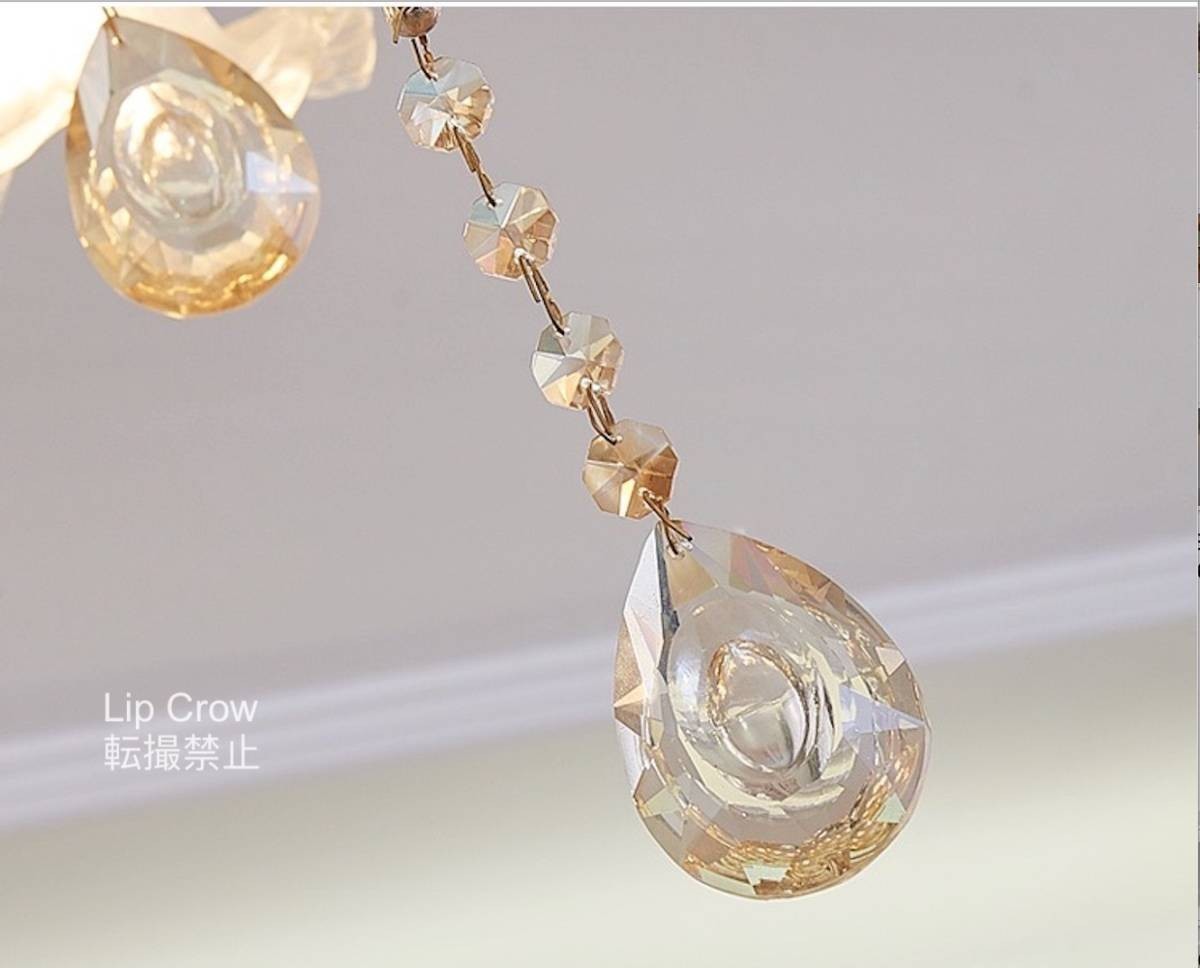 美品登場 6灯シャンデリア 水晶 天井吊りシャンデリア 居間 美品登場 6灯シャンデリア 水晶 天井吊りシャンデリア 居間