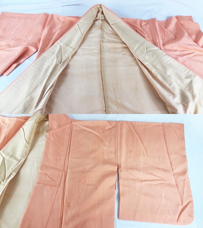  оранжевый  кузов  ткань  рукоятка   для женщин    кимоно  ... около 64cm  сзади ... длина изделия  около 160cm  бу одежда  ... современный  KI-4 20230822