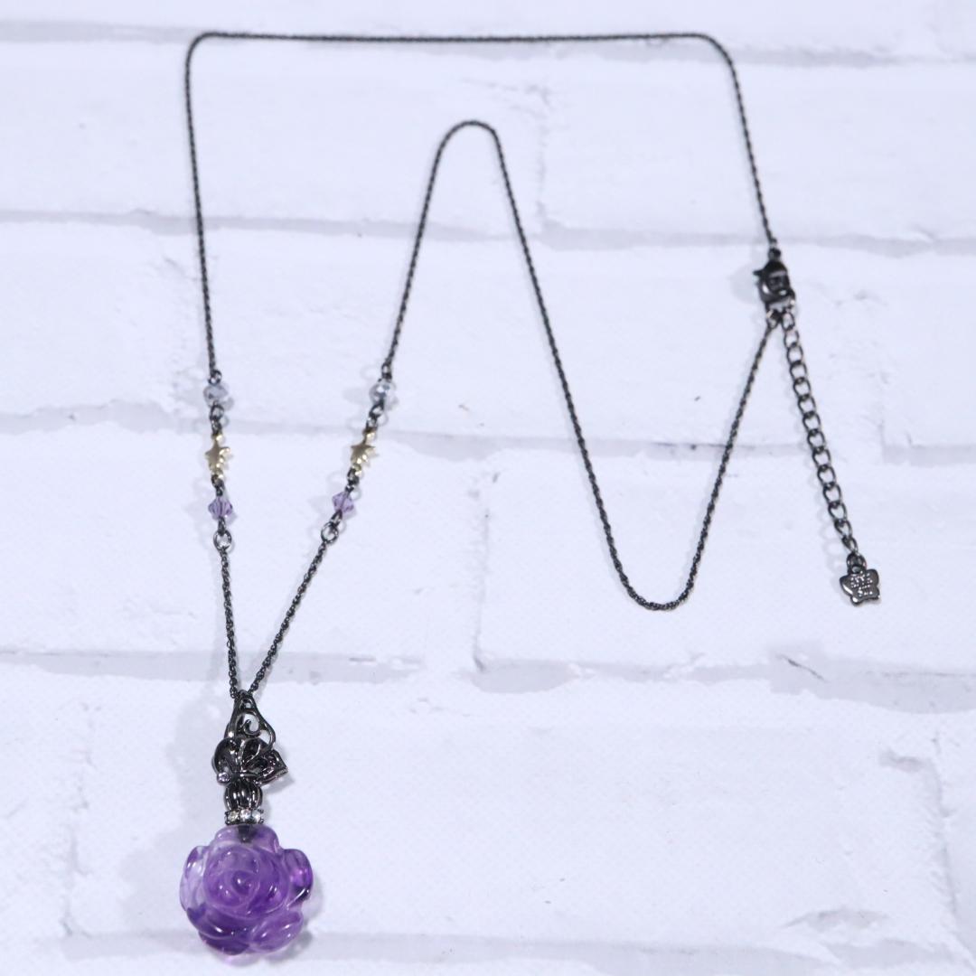 匿名配送】ANNA SUI アナスイ ネックレス 黒 蝶 バラ 紫|Yahoo 匿名配送】ANNA SUI アナスイ ネックレス 黒 蝶 バラ 紫|Yahoo