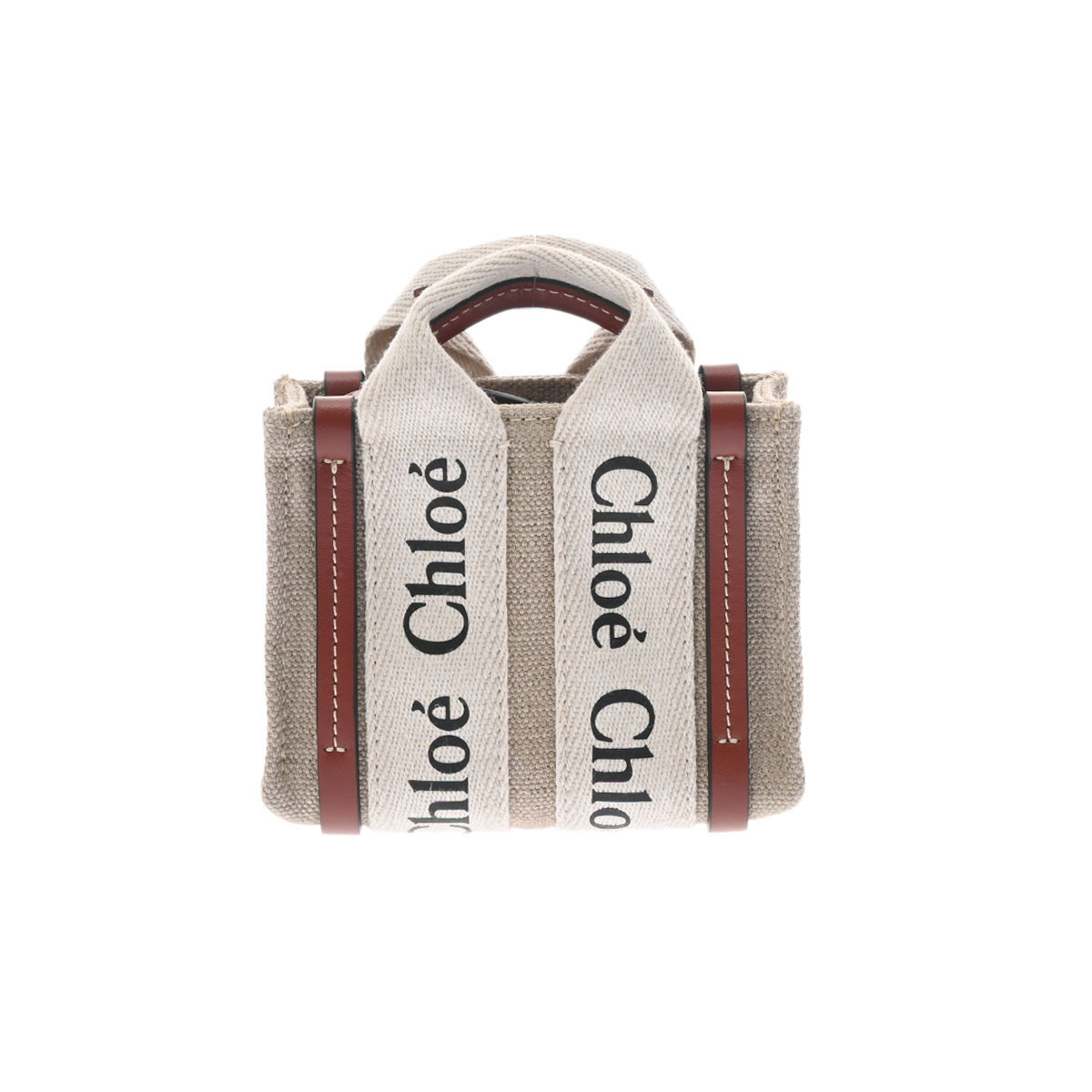 希少 黒入荷! Chloe クロエ 銀蔵 中古 新同 2WAYバッグ トワル/カーフ レディース 茶 トート ナノ ウッディ かばん、バッグ 希少 黒入荷! Chloe クロエ 銀蔵 中古 新同 2WAYバッグ トワル/カーフ レディース 茶 トート ナノ ウッディ かばん、バッグ