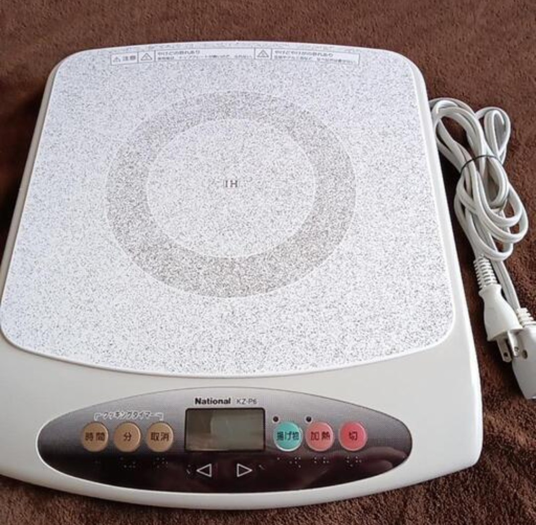 ☆美品National(ナショナル) 卓上IH調理器KZ-P6 高火力1400W-日本代購