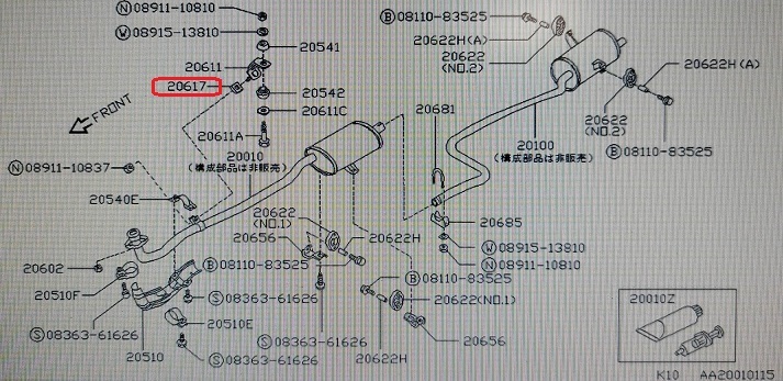 BK10 Be-1?PK10 パオ?FK10 フィガロ用
