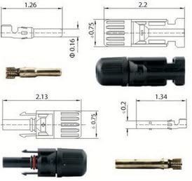 ソーラーケーブル延長ケーブル4m(MC4型コネクター付 片端加工4ｍ＊2本/組) 3.5SQ-PV-CC DC1500V ハロゲンフリーソーラーケーブル_画像5