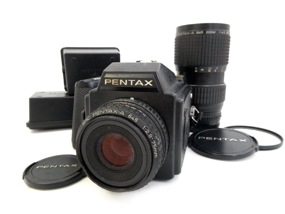 □ PENTAX 645 ペンタックス 中判フィルムカメラ 1:2.8 75mm / 1:4.5 