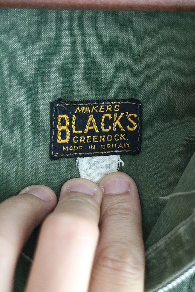 60's Vintage BLACKS OF GREENOCK VENTILE SMOCK ビンテージ/ブラックスオブグリーノック/スモック/オリーブ/L_画像4