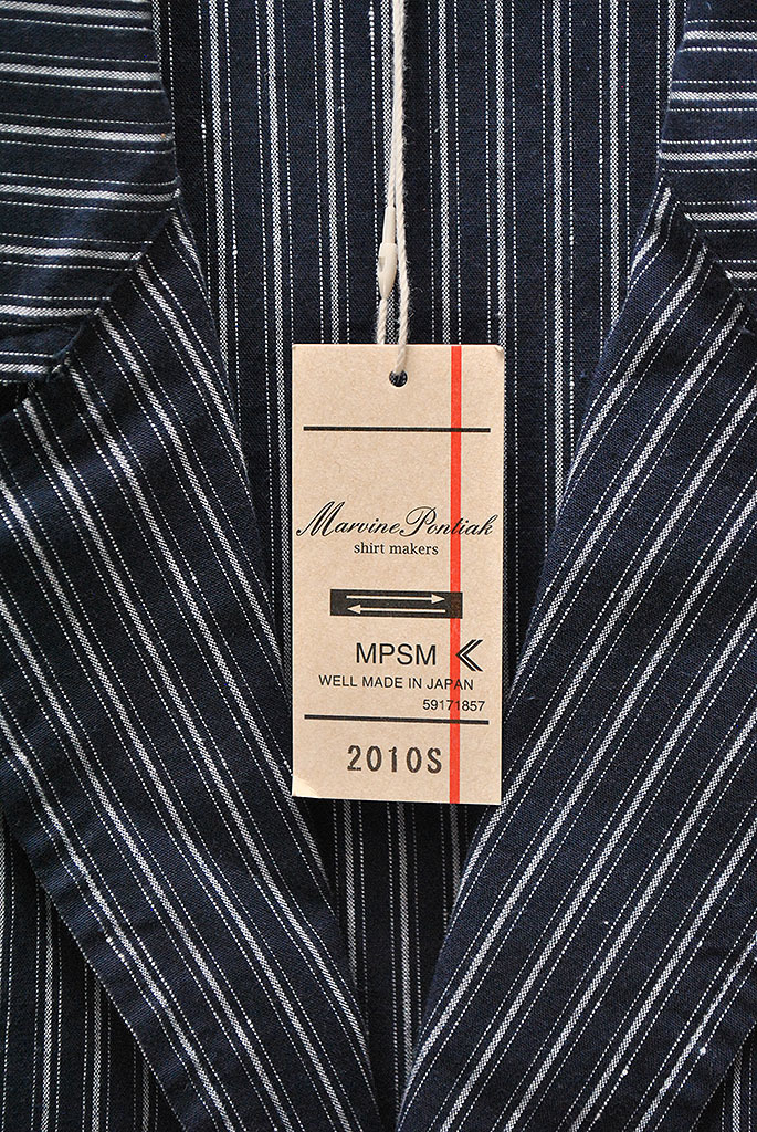 Marvine Pontiak 3 Button Shirt Jacket マービンポンティアックシャツメーカーズ/シャツジャケット/ストライプ_画像5
