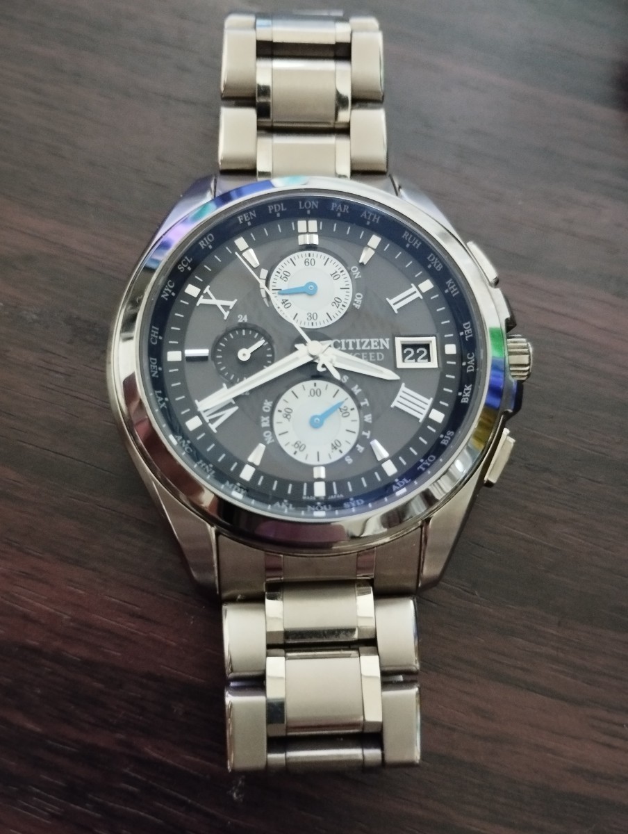 安価 CITIZEN EXCEED AT8075-52E 美品 シチズン エクシード