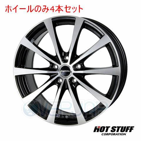 4本セット HOT STUFF Laffite LE03 ブラックポリッシュ (BK/P) 16インチ 6.5J 100/5 48 ウィッシュ ZGE25G