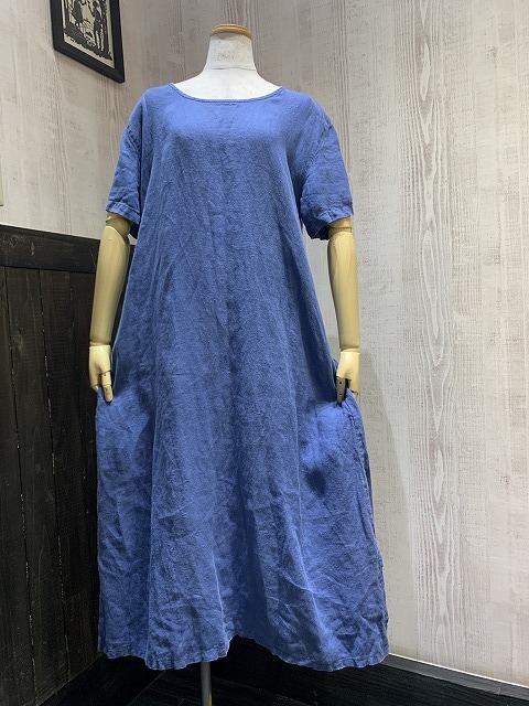 新しく着き ドレス ワンピース チュニック 付き ポケット リネン BLUE DULL SUNBELT 90s USA製 ナチュラル 大人ビンテージ アメリカ古着 シンプル Lサイズ 新しく着き ドレス ワンピース チュニック 付き ポケット リネン BLUE DULL SUNBELT 90s USA製 ナチュラル 大人ビンテージ アメリカ古着 シンプル Lサイズ