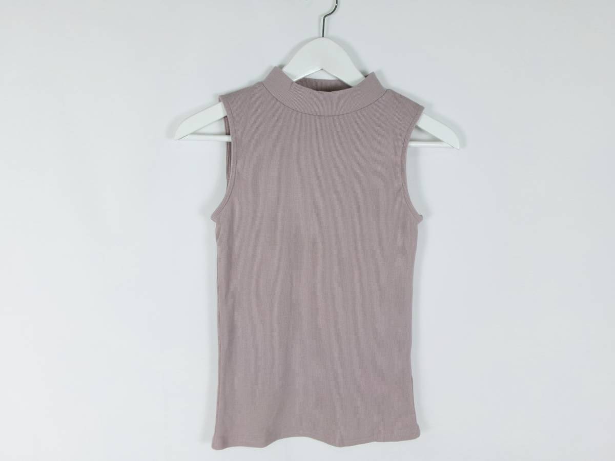 a pre Jules apres jour tank top rib high‐necked cut and sewn no sleeve LL pink beige lady's used /EX