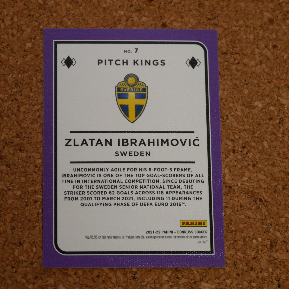 panini donruss soccer Zlatan Ibrahimovic パニーニドンラスサッカー ズラタン・イブラヒモビッチ スウェーデン ミラン pitch kings_画像2