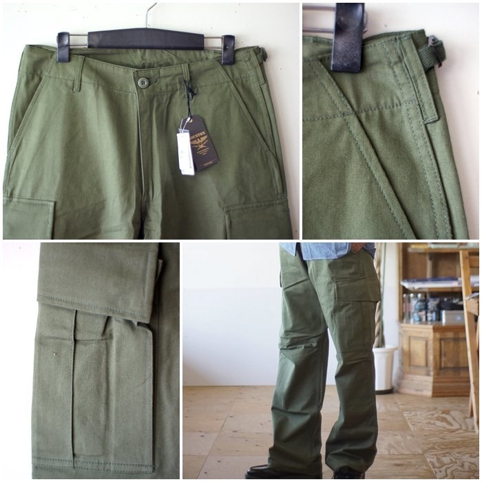 HOUSTON　 ヒューストン 　10055　 カーゴパンツ　ミリタリーパンツ　　TWILL BDU PANTS ツイル 　BDUパンツ サイズS_画像6