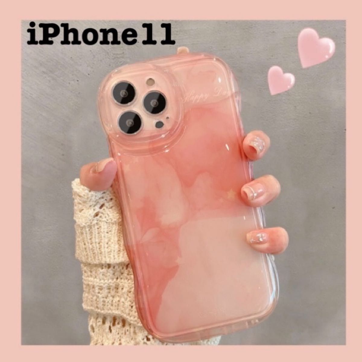 iPhoneケース11韓国 かわいい お洒落　ペアルック スマホケース ピンクiPhone12 iPhone13