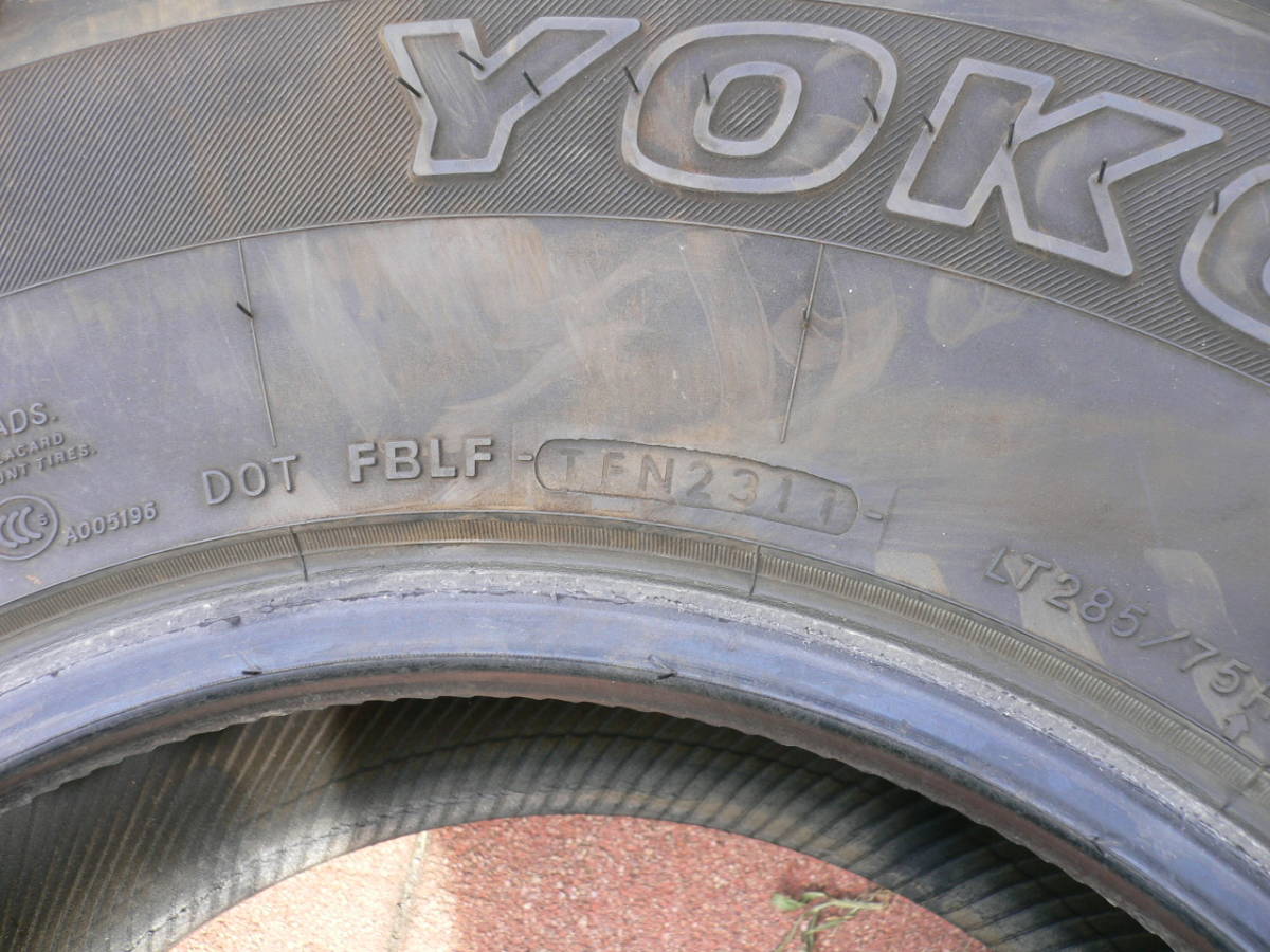 ＹＯＫＯＨＡＭＡ　ＧＥＯＬＡＮＤＡＲ　Ａ/Ｔ・Ｓ　285/75Ｒ16　4本　　中古品 原文:ＹＯＫＯＨＡＭＡ　ＧＥＯＬＡＮＤＡＲ　Ａ/Ｔ・Ｓ　285/75Ｒ16　4本　　中古品