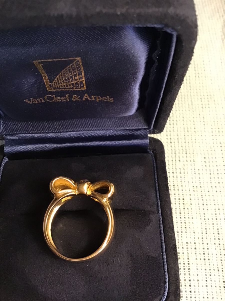  кольцо кольцо Van Cleef лента кольцо Van Cleef &Arpels Shimai . включено .... не использовался товар размер 12 номер бесплатная доставка сейчас только скидка средний 