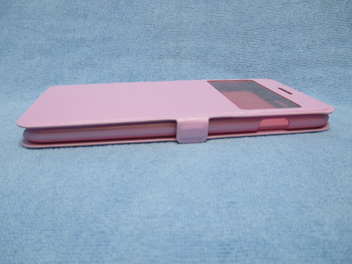 送料無料★スマホケース カバー iPhone6Plus iPhone6sPlus Bluevision ピンク スリム手帳型 Slim Folio Pink PUレザー製 BV-SFIP6P-PK_画像4