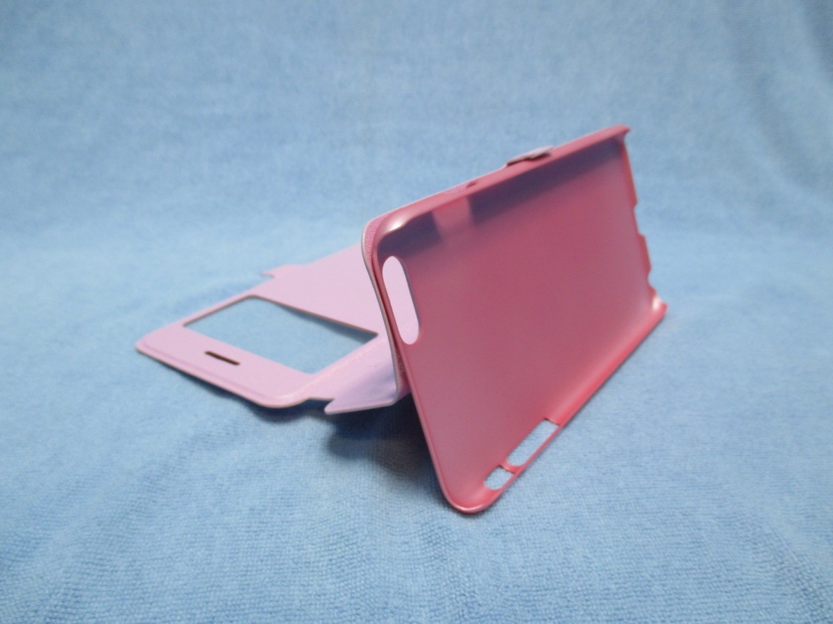 送料無料★スマホケース カバー iPhone6Plus iPhone6sPlus Bluevision ピンク スリム手帳型 Slim Folio Pink PUレザー製 BV-SFIP6P-PK_画像5