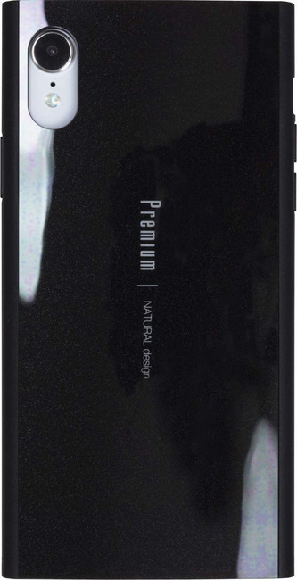 在庫処分品 Natural design iPhoneXS Max 背面ケース ブラック 繊維ガラス×ソフトTPUの2層構造で安心の衝撃吸収 Premium Black_画像1