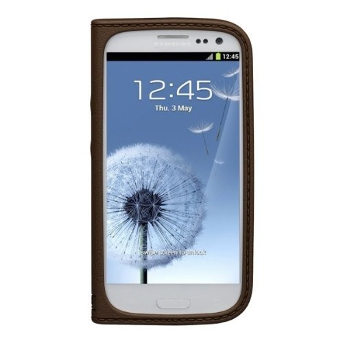 スマホケース カバー Galaxy S III Freshfiber ブラウン 茶色 ジャケット型 Freshfiber Stitched Book for Samsung GALAXY S III Brown_画像2