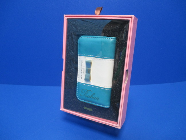 NATURALdesign キーケース Ruban Turquoise 手帳型 カードポケット付 PUレザー ナチュラルデザイ KC-RB04_画像1