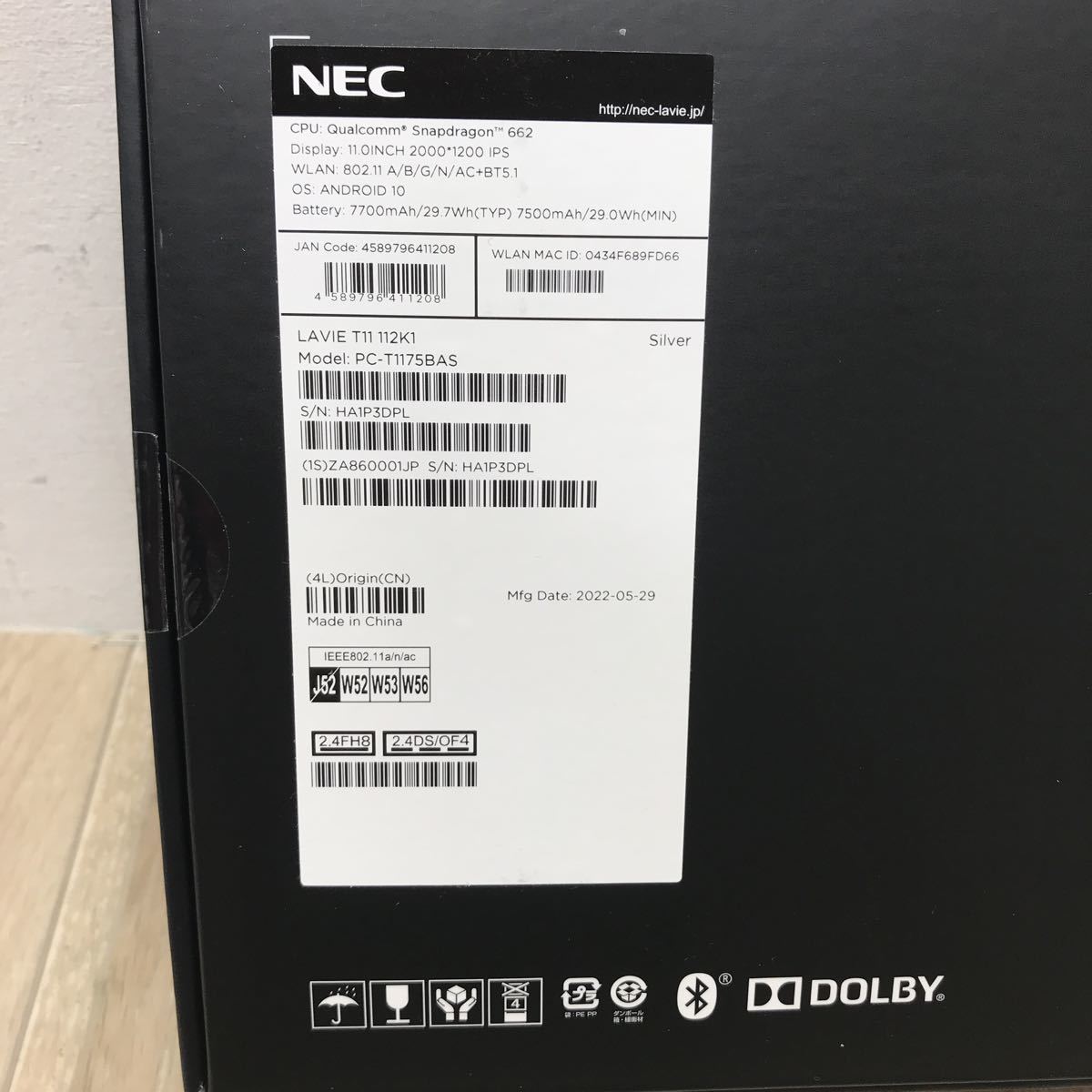 162 D 1円〜 NEC LAVIE T11 タブレット 用 スタンド カバー付き