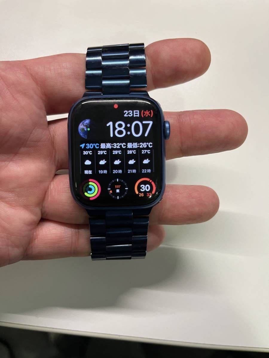 apple watch series 7 GPS＋Cellular 45mm ブルー 箱＋付属品 完備