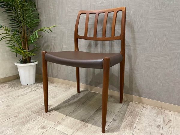 激安/新作 デンマーク 北欧ヴィンテージ 革張り チーク材 約18万円 チェア1脚 83 Model N・Oモラー J.L.Moller ダイニングチェア (B) 椅子 1人掛 ダイニングチェア 激安/新作 デンマーク 北欧ヴィンテージ 革張り チーク材 約18万円 チェア1脚 83 Model N・Oモラー J.L.Moller ダイニングチェア (B) 椅子 1人掛 ダイニングチェア