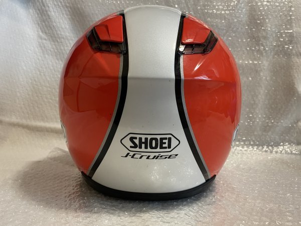 ★ 廃盤品 ★ SHOEI J-Cruise CORSO Lサイズ 59cm ( オレンジ × ホワイト ) ショウエイ コルソ ジェットヘルメット ■ 保存袋付 ■ 松252_画像3