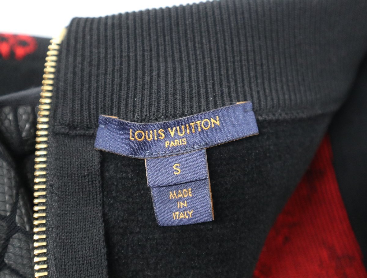  Louis Vuitton LOUIS VUITTON monogram wool knitted A line miniskirt size S black red beautiful goods skirt clothes 