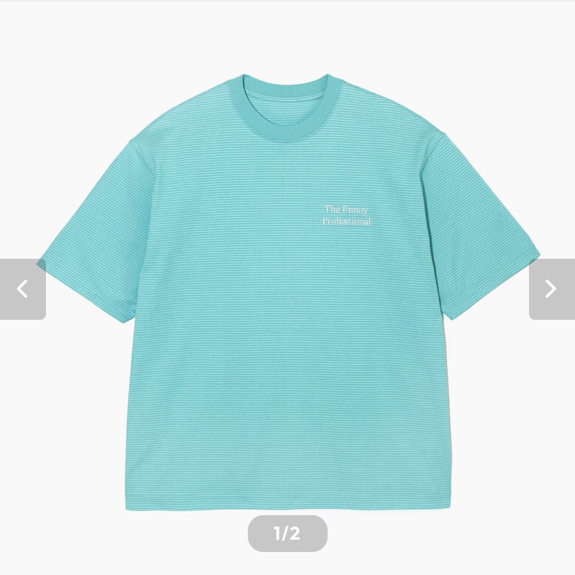 贈り物 T-Shirt（Mint Border S/S 【新品未開封】ENNOY Blue 三好良 everyone スタイリスト私物 エンノイ White） × 半袖Tシャツ