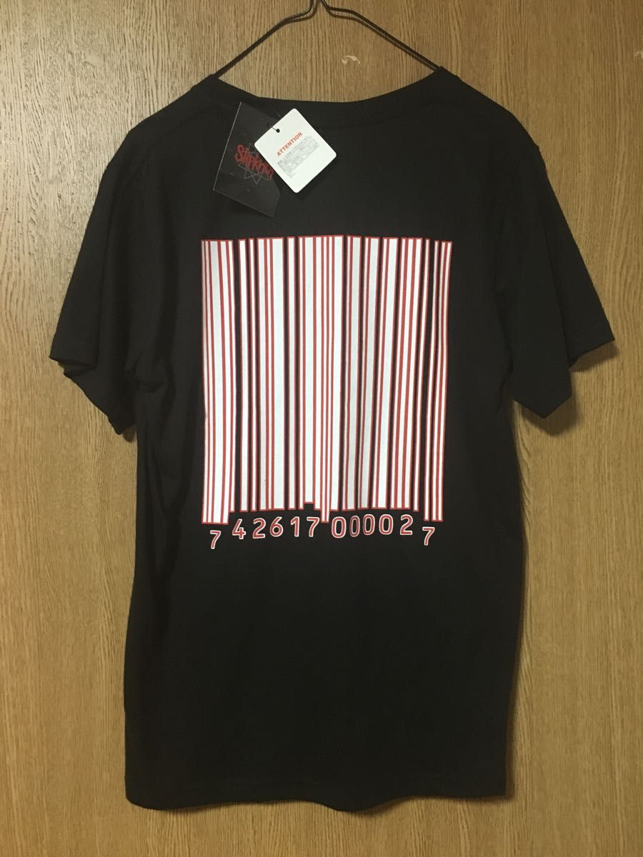 新品 SlipKnot バーコード Tシャツ Black L バンドT 半袖Tシャツ 新品 SlipKnot バーコード Tシャツ Black L バンドT 半袖Tシャツ