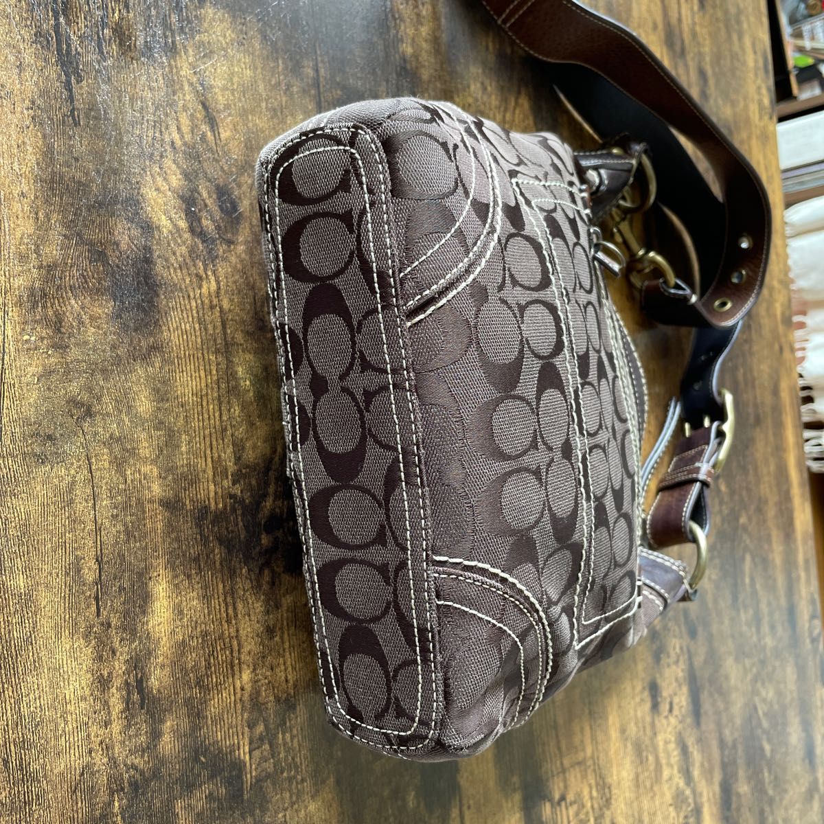 コーチ　 COACH  斜めがけ　ショルダーバッグ　茶色　☆