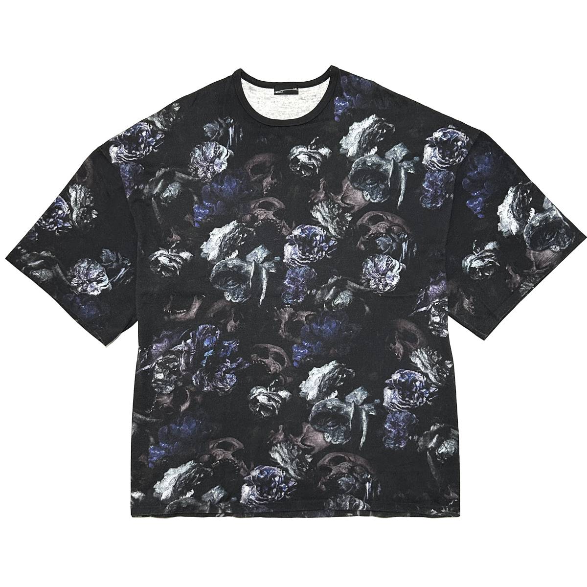 名作 LAD MUSICIAN SUPER BIG T-SHIRT 30/2 T-CLOTH INKJET FLOWER SKULL ラッドミュージシャンフラワースカルスーパービッグTシャツ