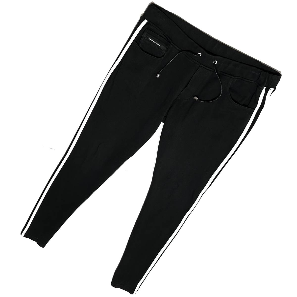 円高還元 3 PANTS TRUCK LINE BLIND clothing resound 定価2.6万 黒×白