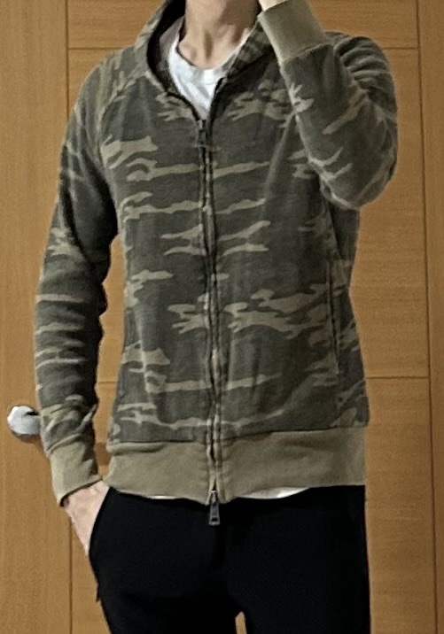 定価3.9万 AKM　vintage waffle camo zip parka L　ヴィンテージワッフルカモフラジップパーカー　wjk ジュンハシモト 1piu_画像3