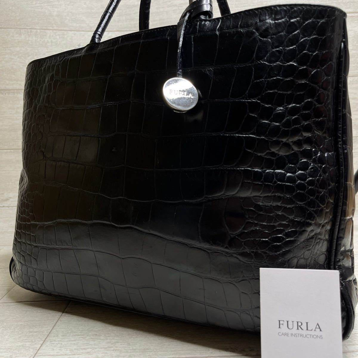 1円極美品・定価万フルラFURLA トートバッグビジネスショルダー